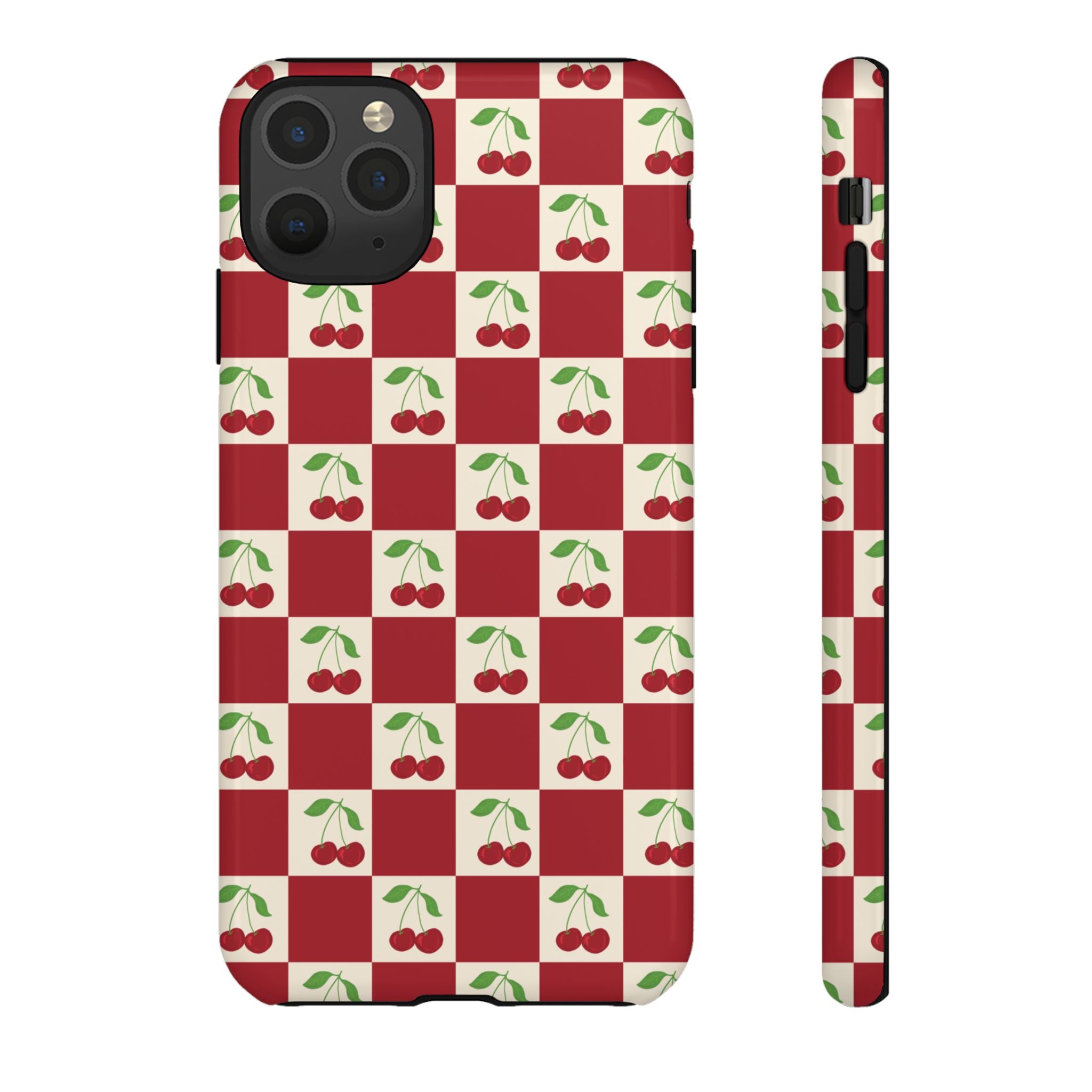 Cherry Check Phone Case