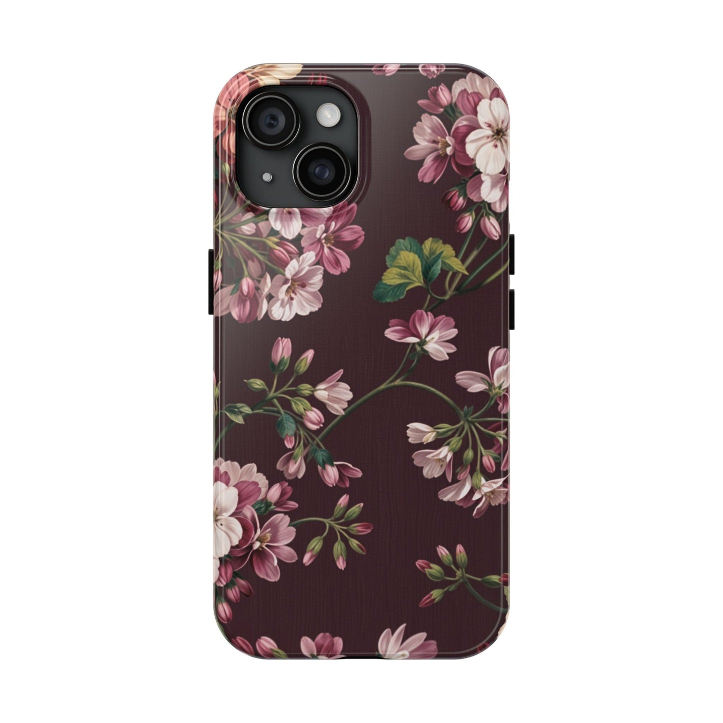 Flower Glam | Brown Floral iPhone Case