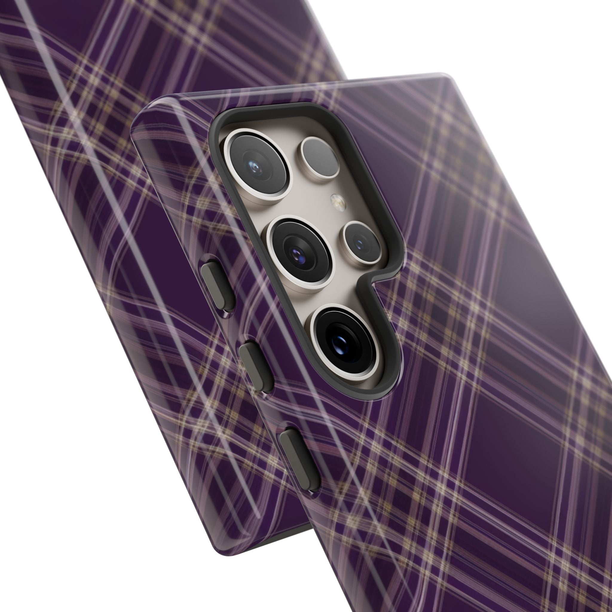 Plum Plaid Galaxy Case