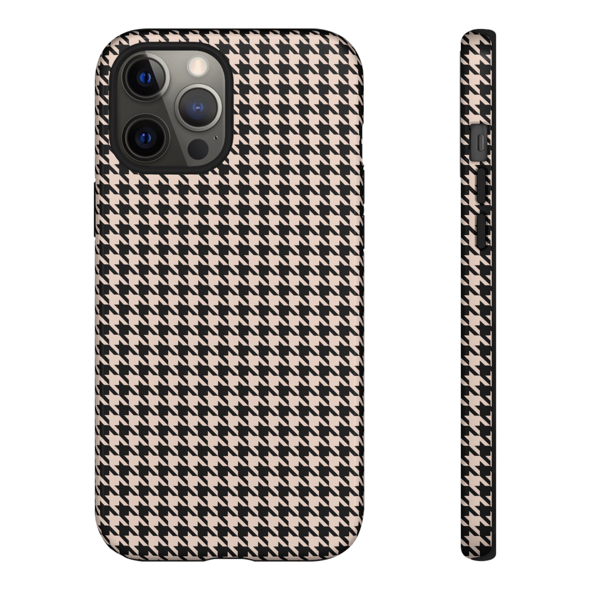 Coque iPhone à motif pied-de-poule pour fille de la sororité | Preppy