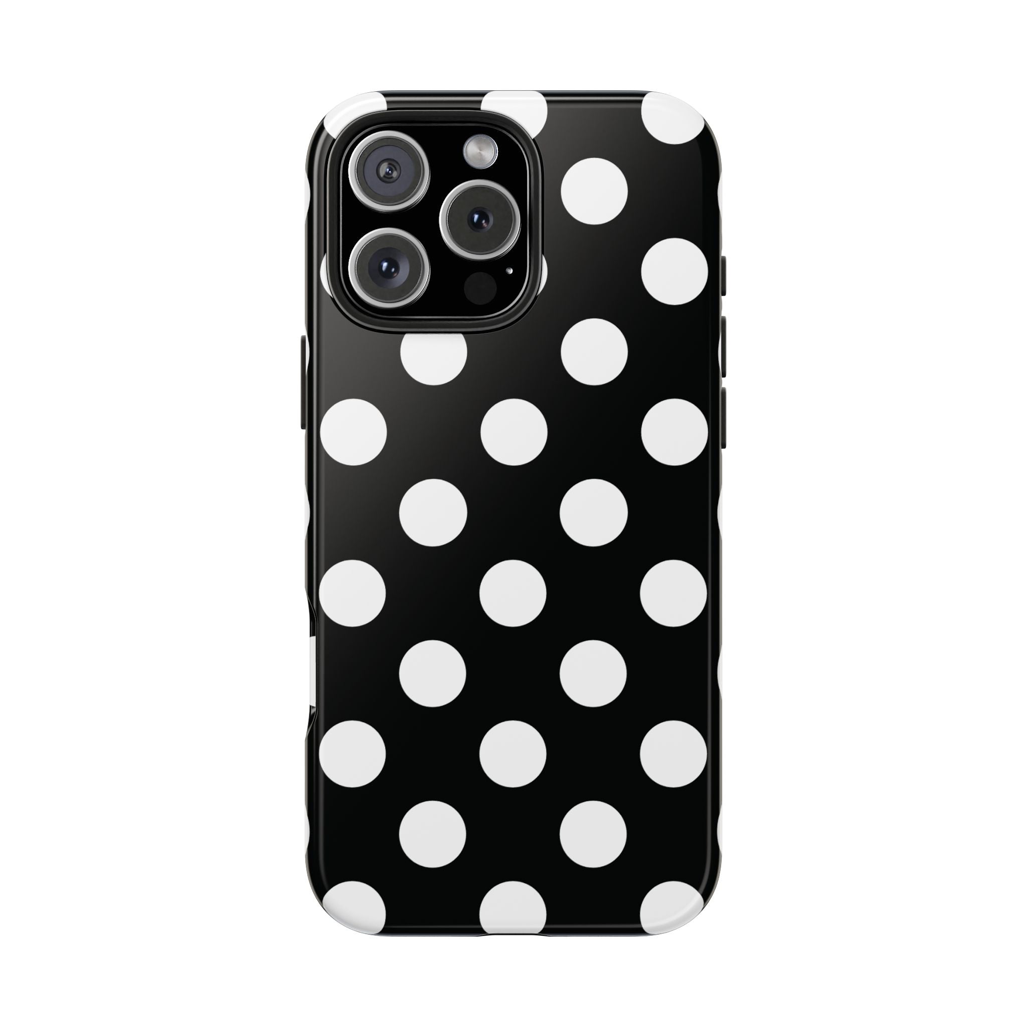Polka Dots Black & White iPhone Case