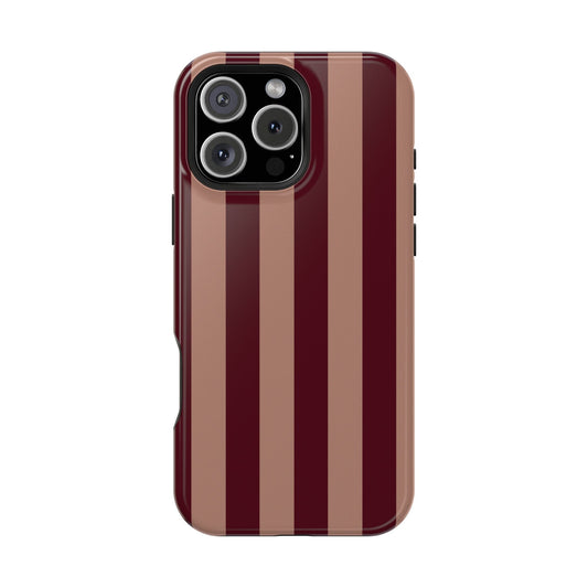 Tribeca | Burgundy Striped iPhone Case