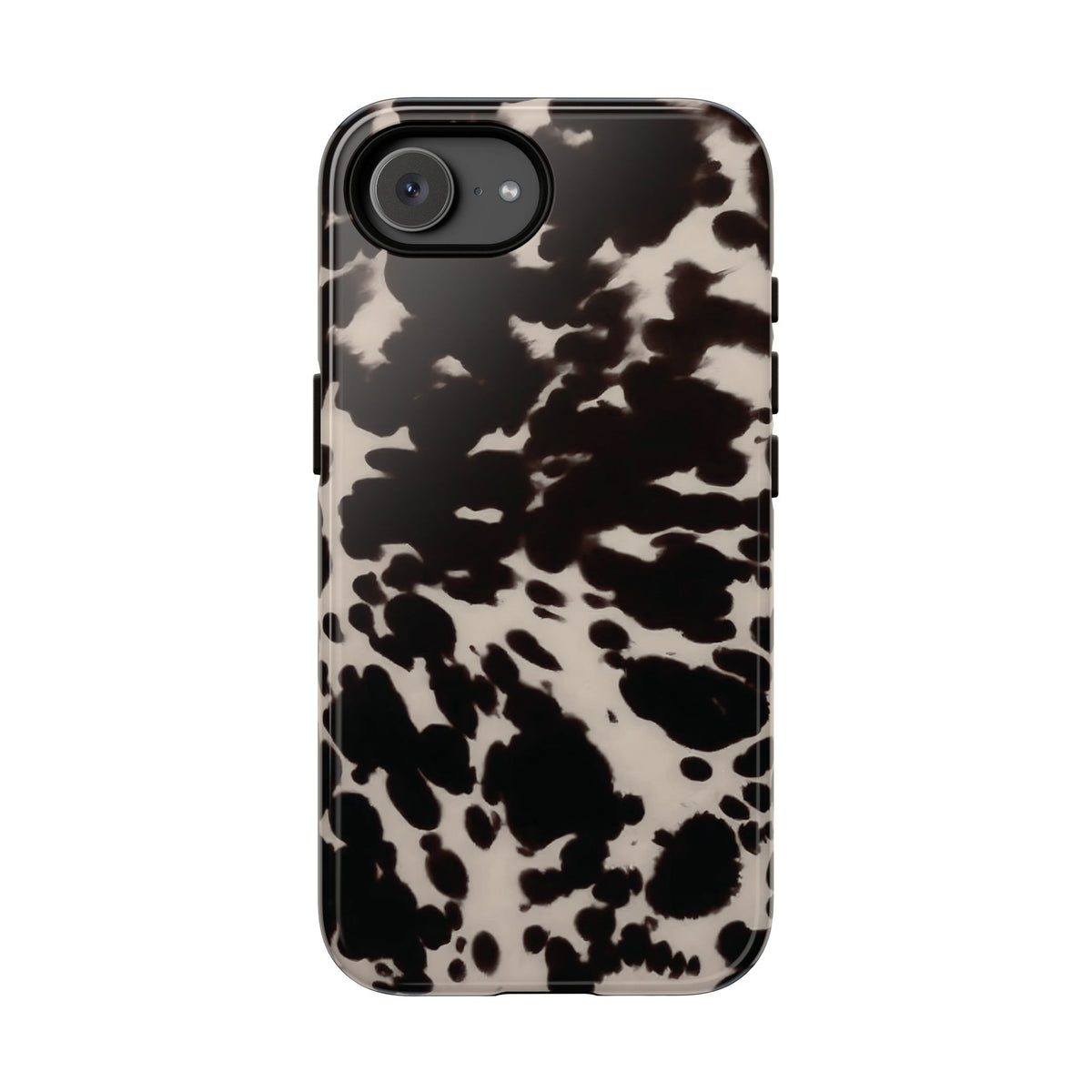 Spotted Cutie | Black & Cream Cow Print iPhone Case