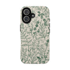 Sage Botanical Floral iPhone Case