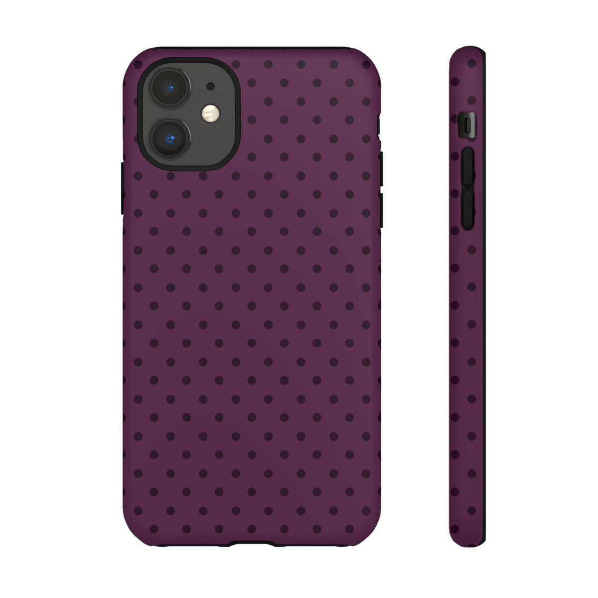 Plum Mood | Polka Dot iPhone Case