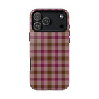 Mulberry Plaid | Pink & Brown Plaid MagSafe Case