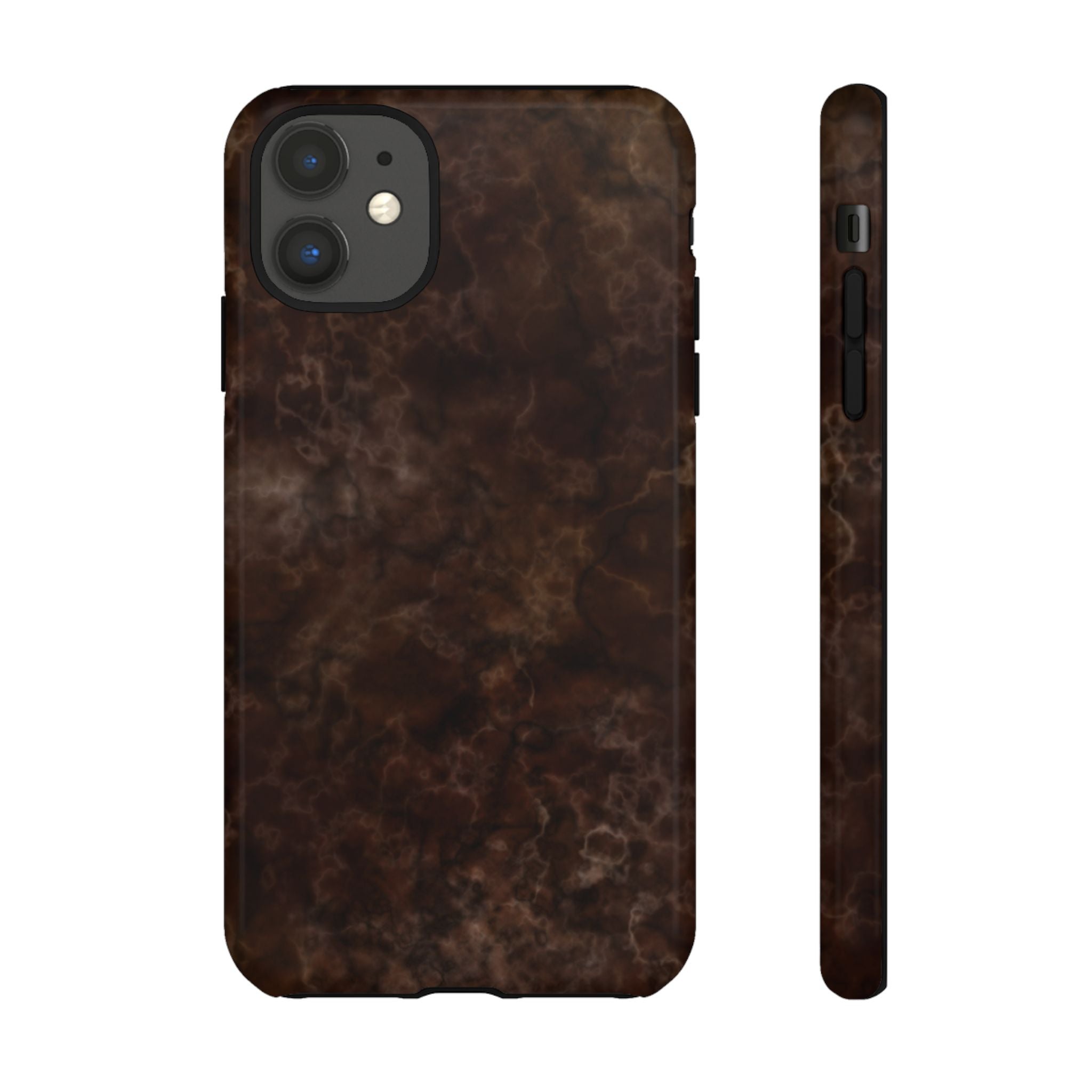 Espresso Brown Marbled iPhone Case