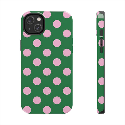 Dots | Green Polka Dot iPhone Case