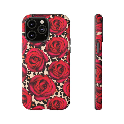 Rose Leopard | Red Floral Case