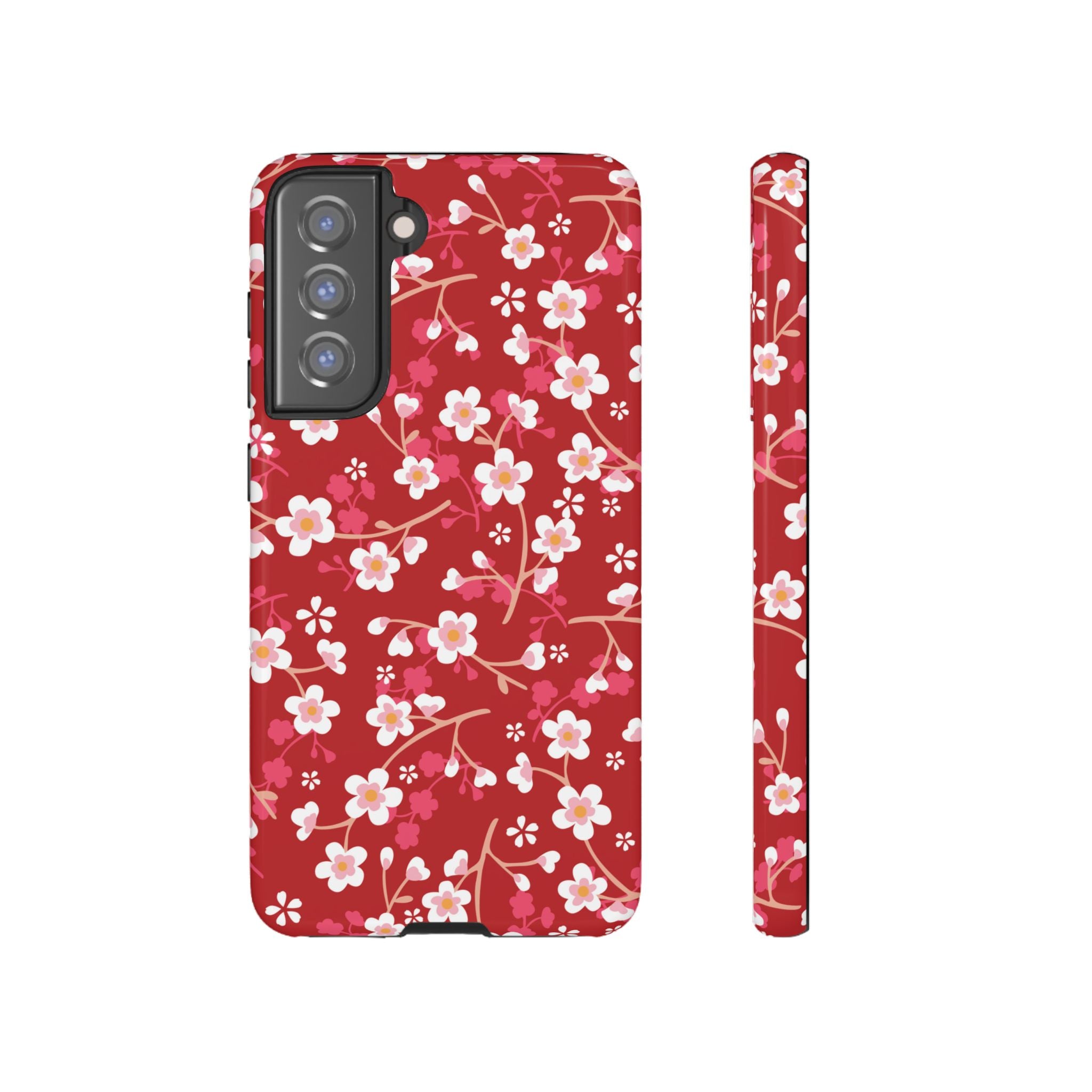 Cherry Bloom | Red Floral Galaxy Case