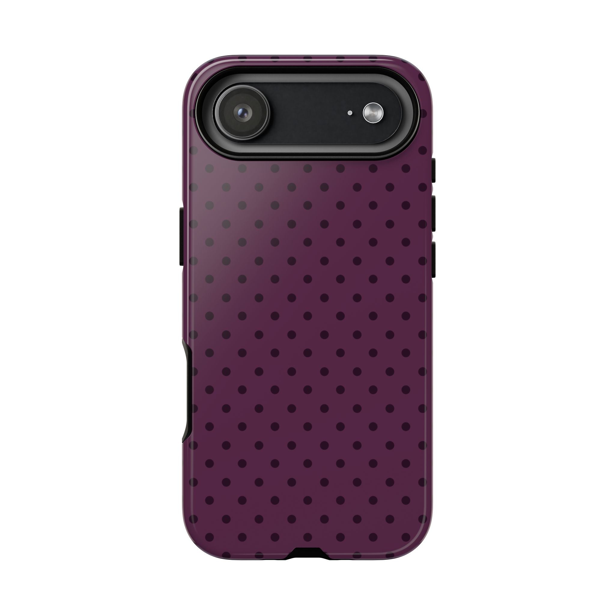 Plum Mood | Polka Dot iPhone Case
