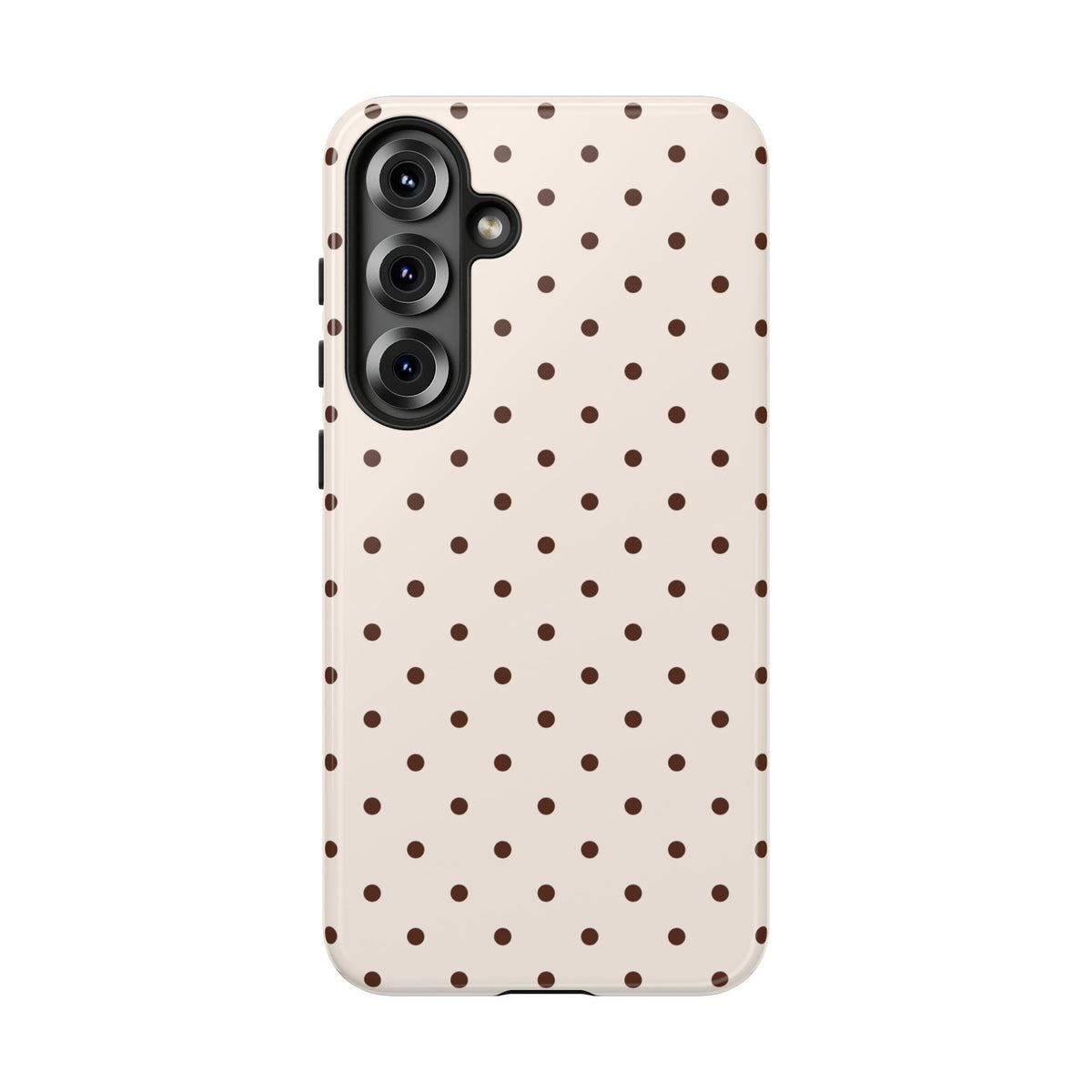 Vanilla Bean | Brown & Ivory Polka Dot Galaxy Case