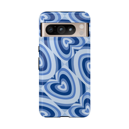 Hearts Squared | Blue Heart Pattern Case