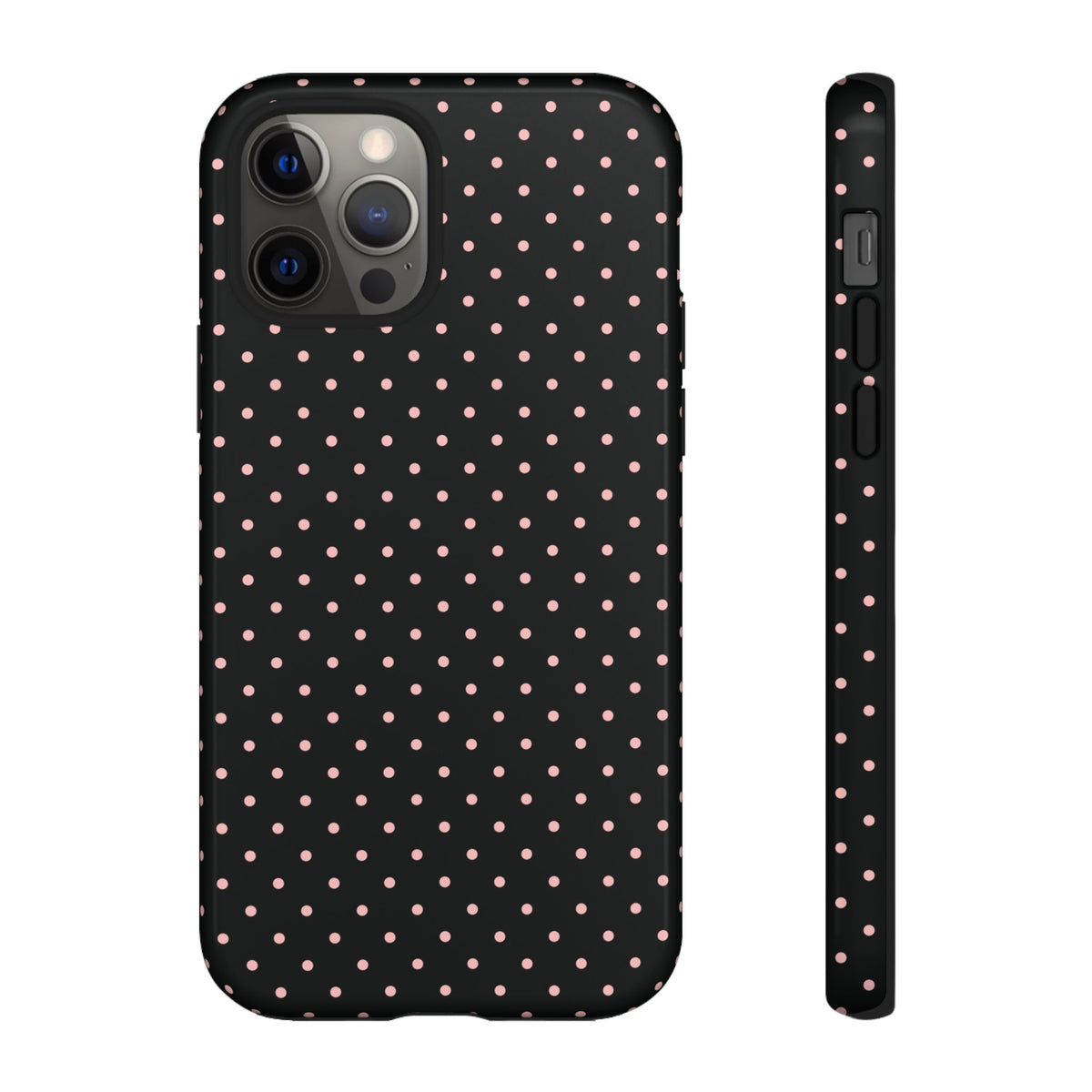 Polka Flirt | Pink & Black Polka Dot iPhone Case