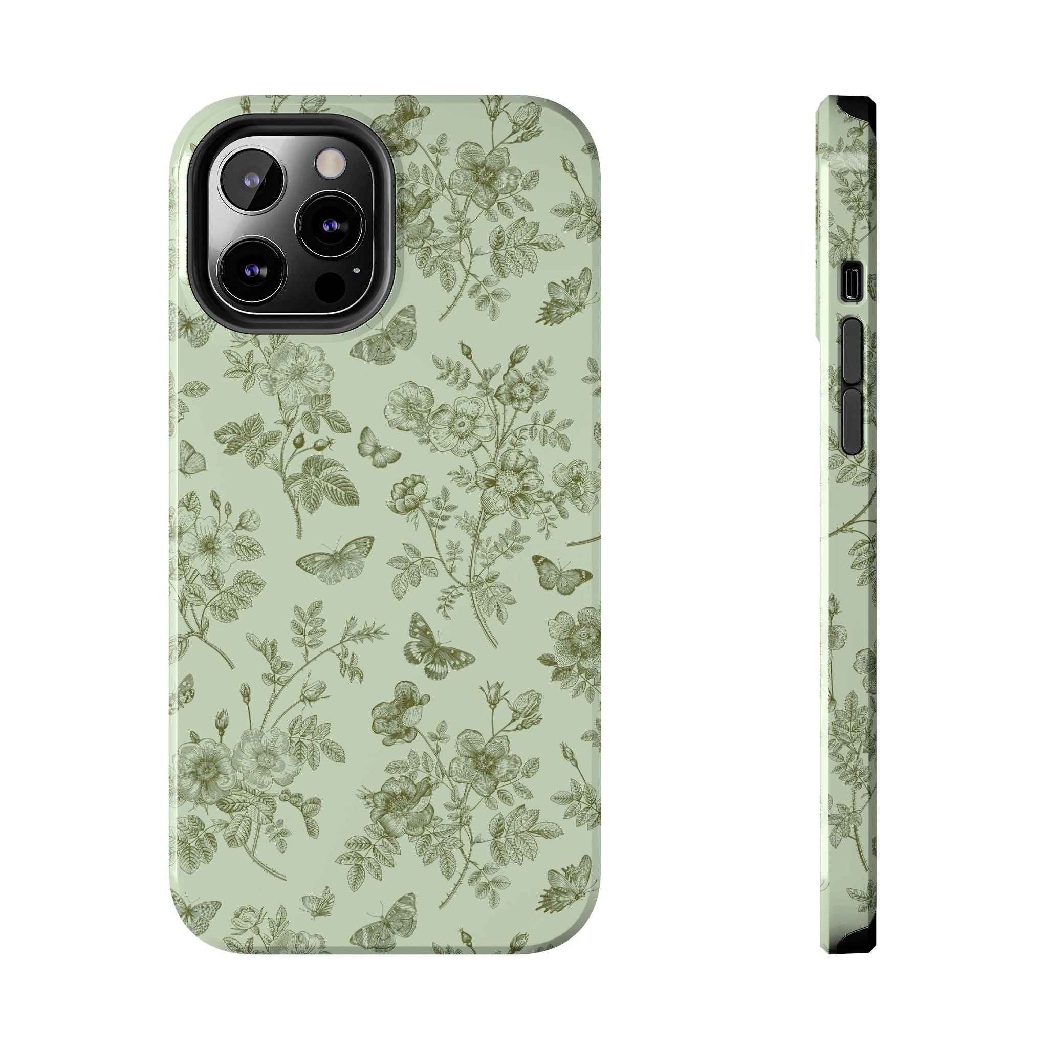 Sage Garden Green Floral iPhone Case