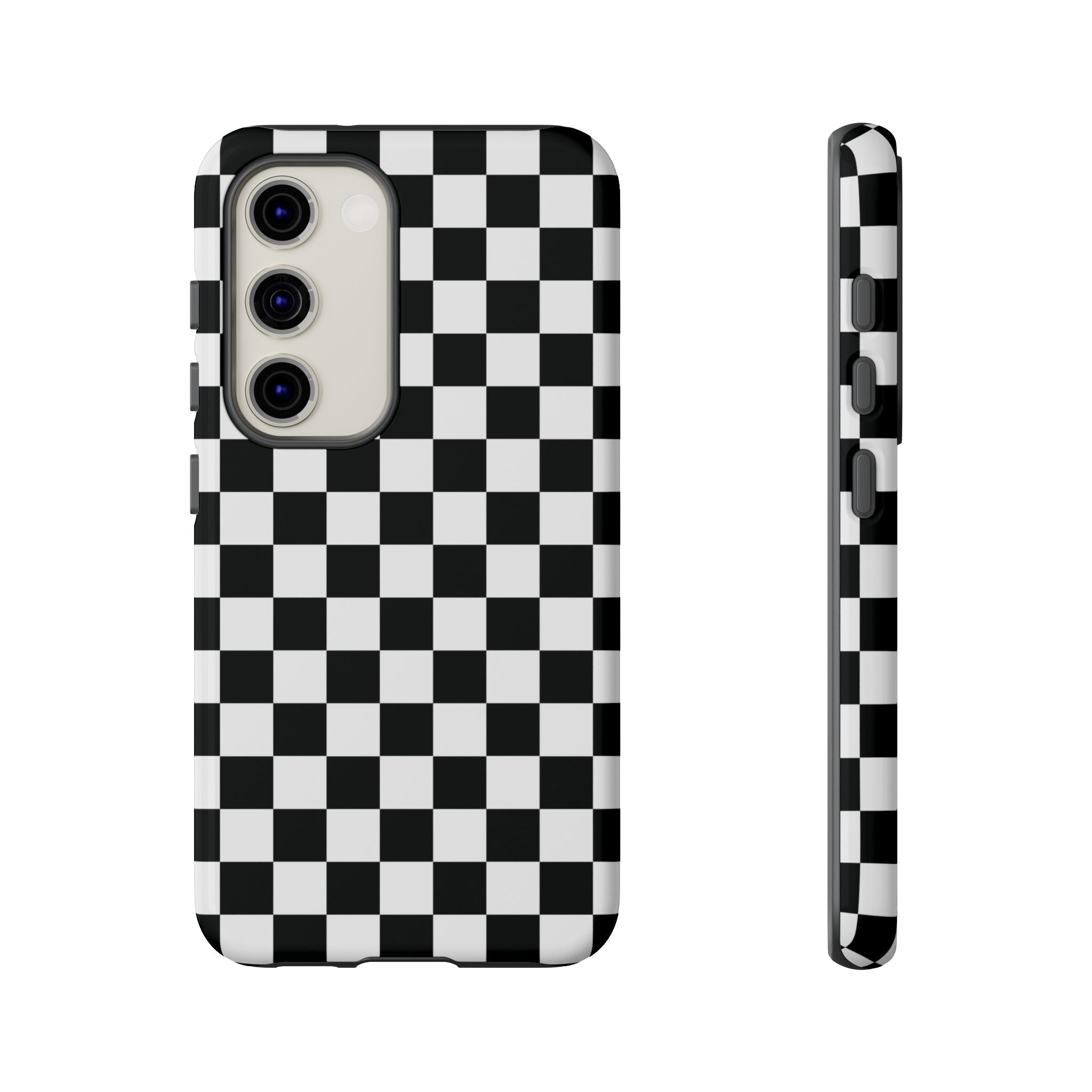 Skater Girl Checkerboard Galaxy Case