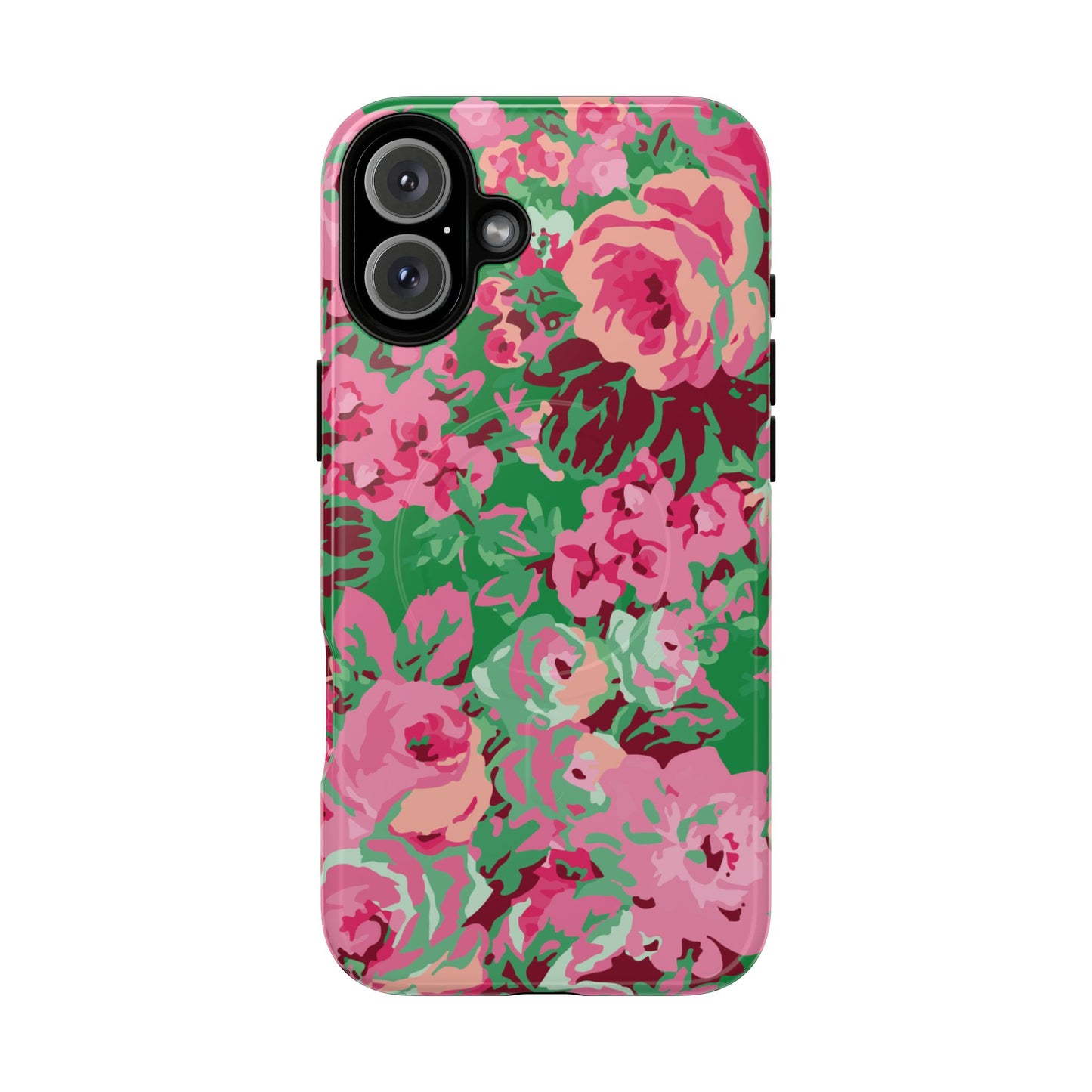 Everything's Rosy | Green & Pink Floral MagSafe Case