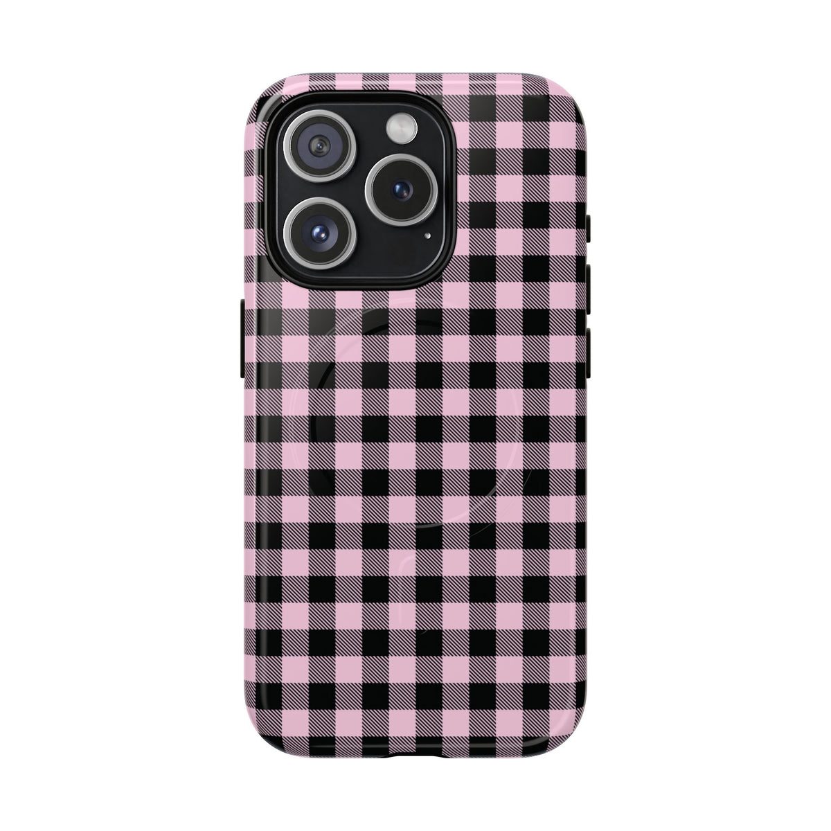 Pink Punk | Pink & Black Check MagSafe Case