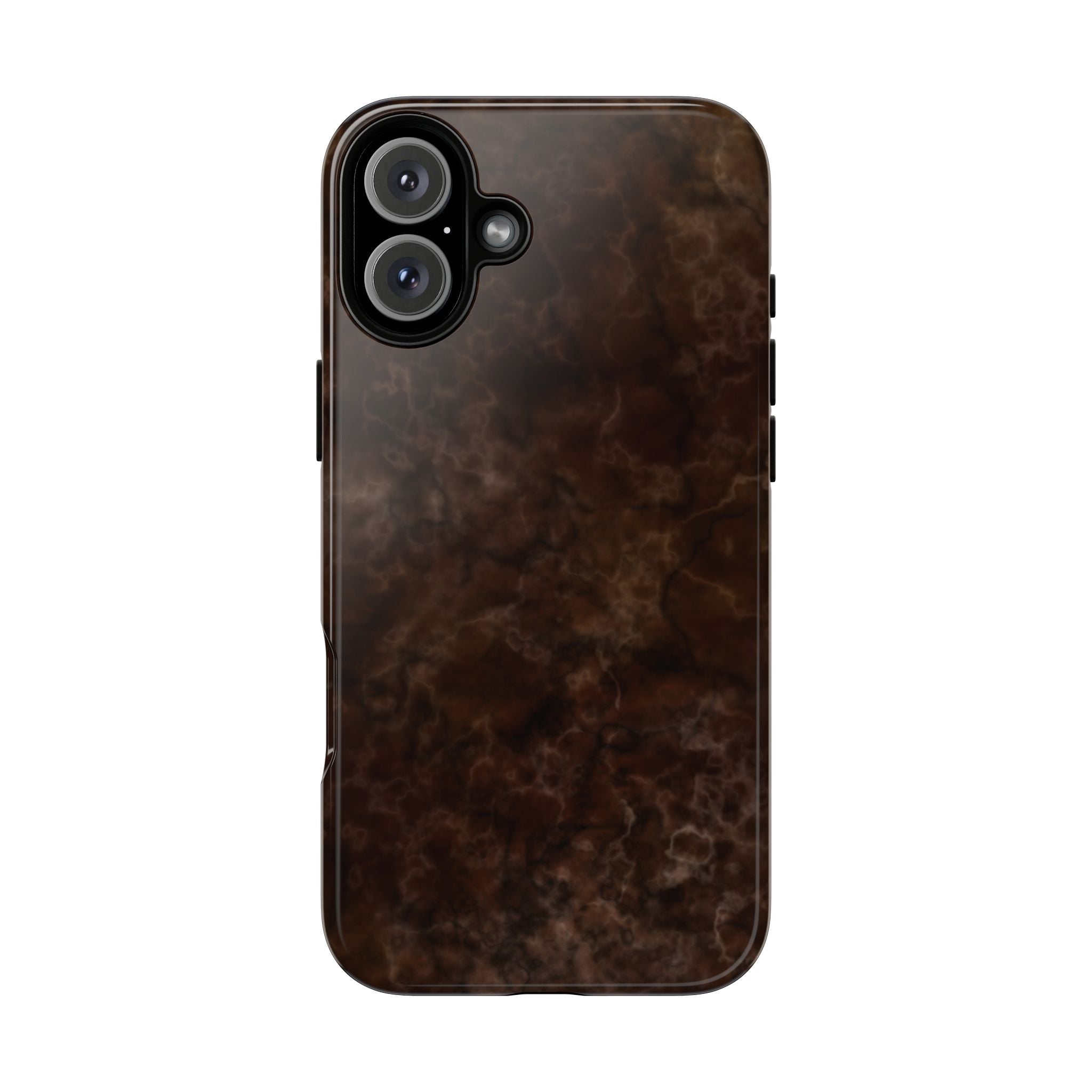 Espresso Brown Marbled iPhone Case