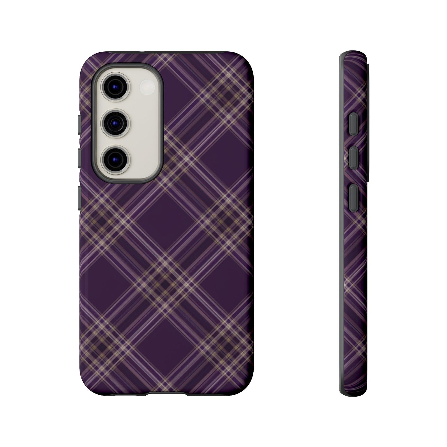 Plum Plaid | Preppy Purple Galaxy Case