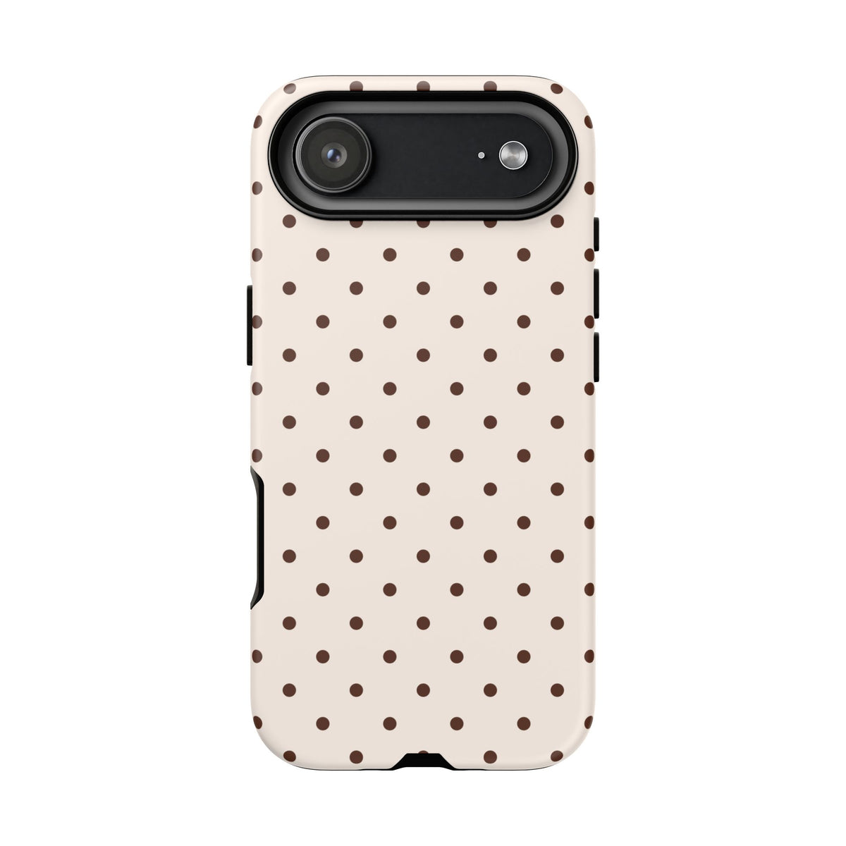 Vanilla Bean | Brown Polka Dot iPhone Case