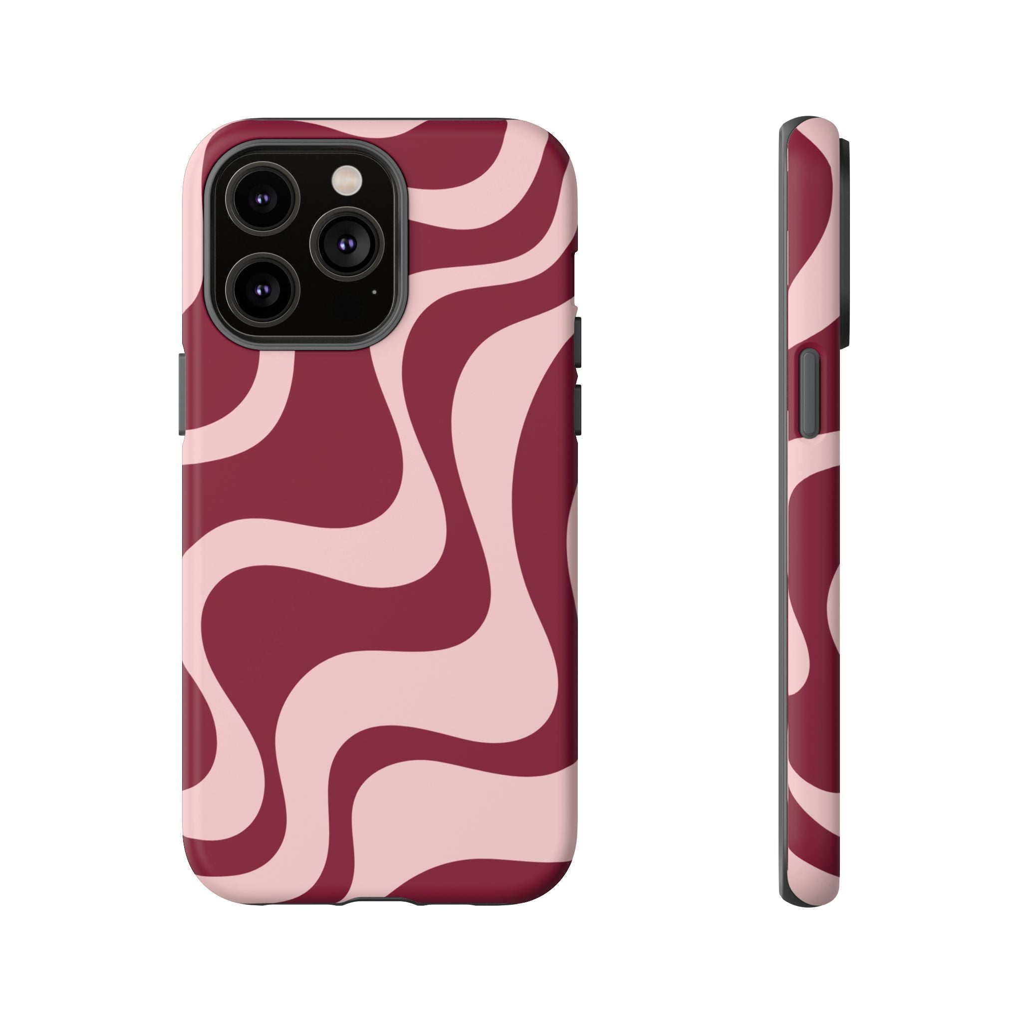 Burgundy Waves | iPhone Case