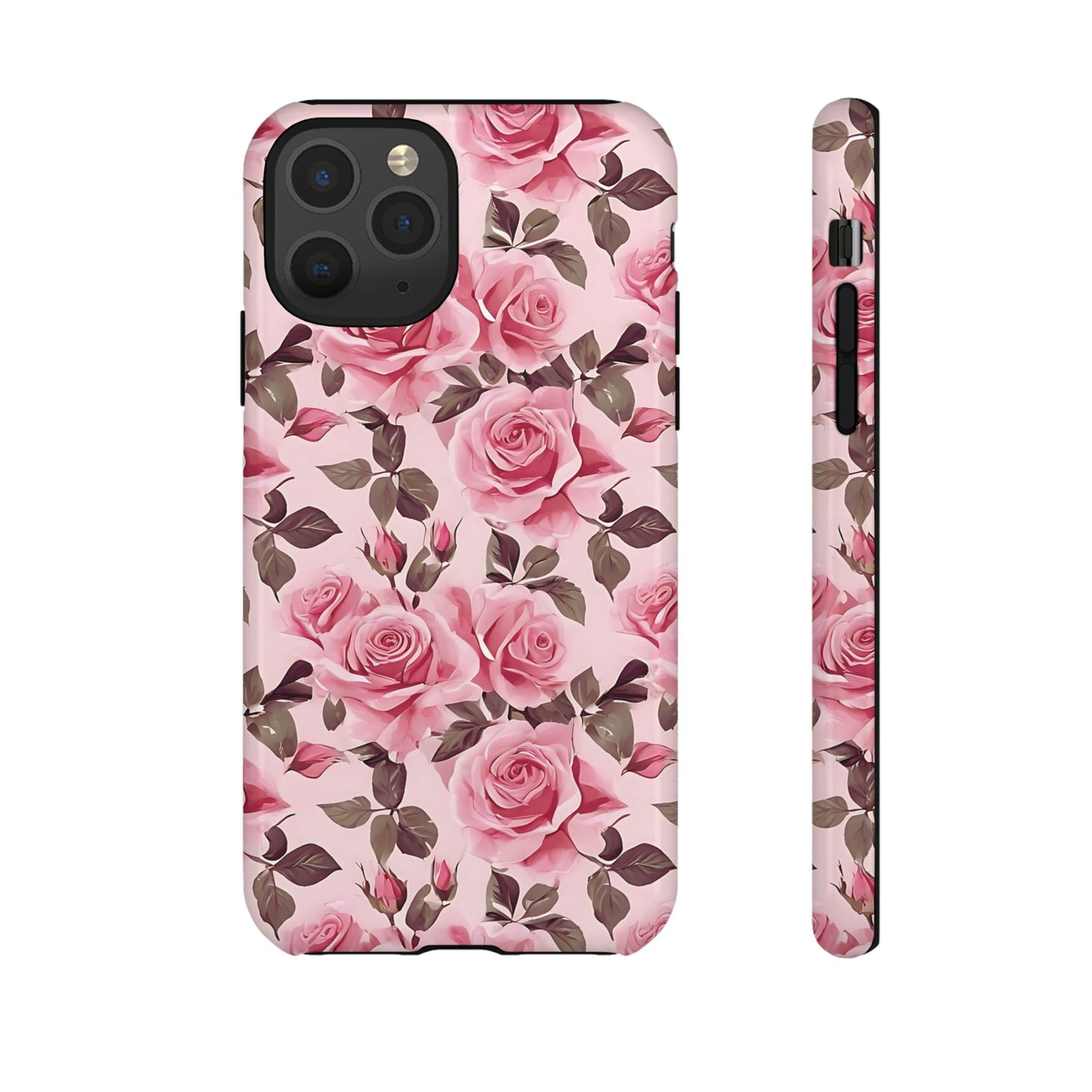 Funda para iPhone con diseño de rosas románticas y flores rosas