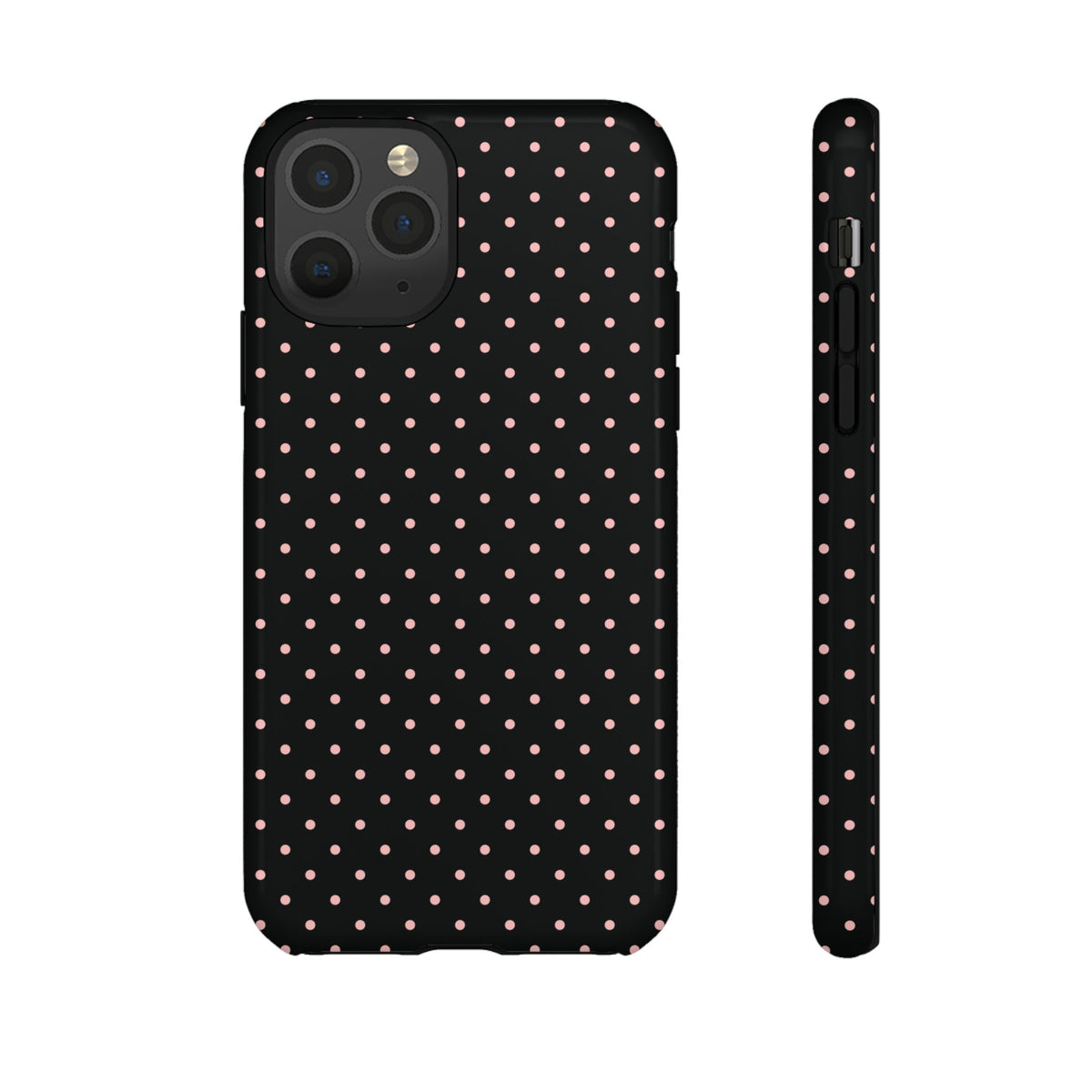 Polka Flirt | Pink & Black Polka Dot iPhone Case
