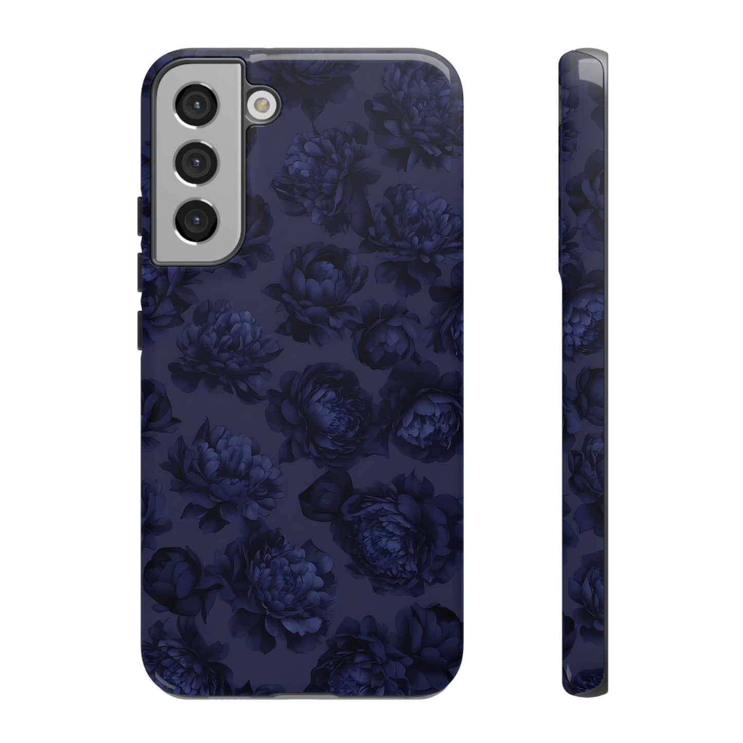 Funda Galaxy con diseño floral en azul oscuro de Moody Blues