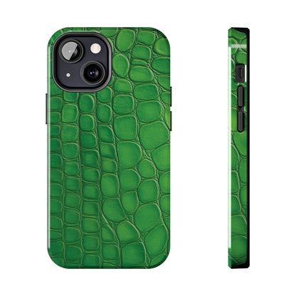 Glossy Croc | Green iPhone Case