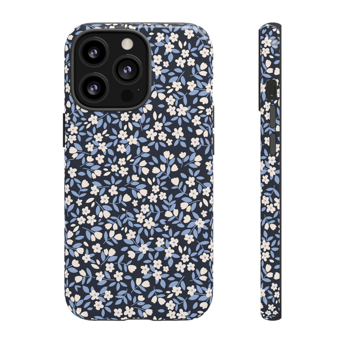 Ditsy Darling | Navy Blue Floral iPhone Case