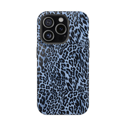 Into the Blue | Blue Leopard Print iPhone Case