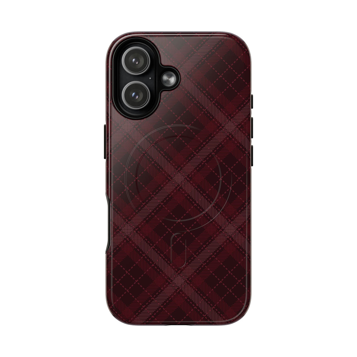 Trendsetter | Burgundy Plaid MagSafe Case