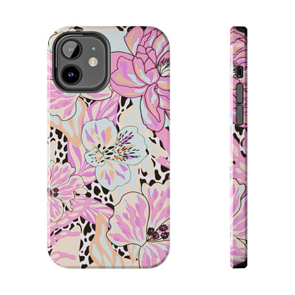 Leopard Lilies | Pastel Floral iPhone Case