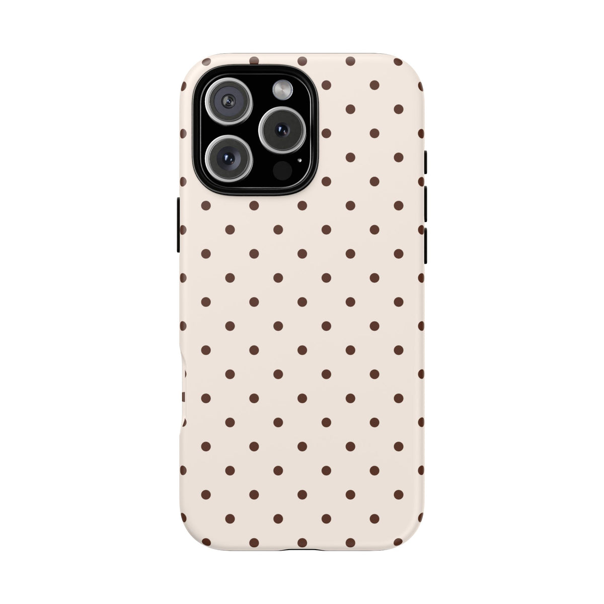 Vanilla Bean | Brown Polka Dot iPhone Case