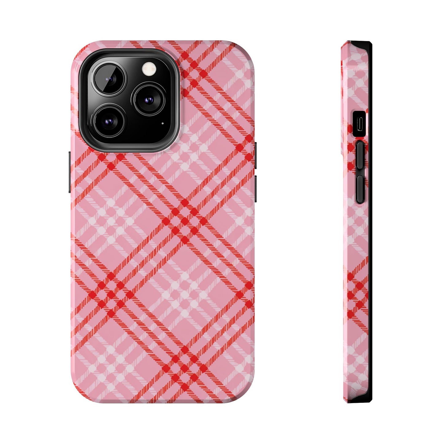 Chanelle | Pink Plaid iPhone Case