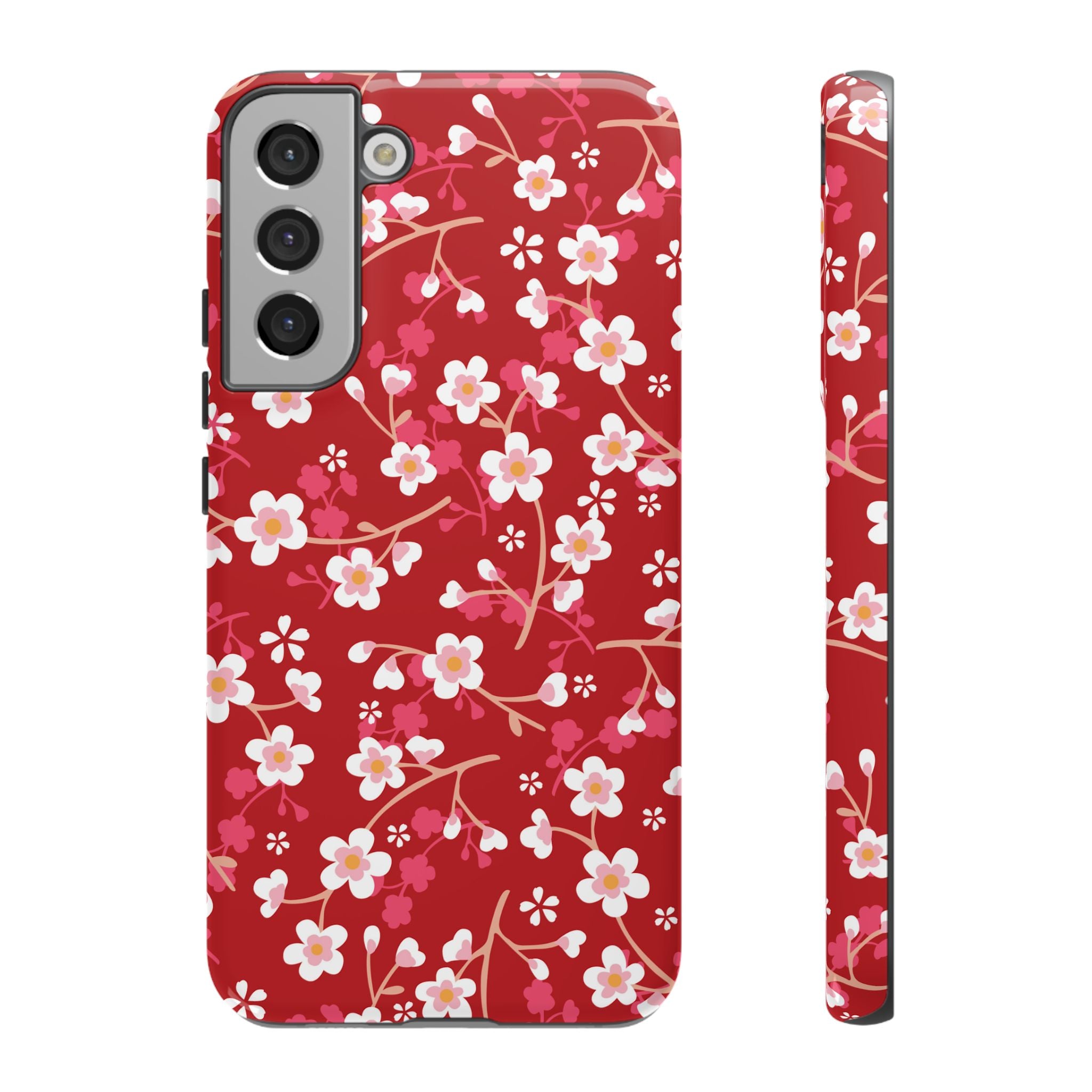 Cherry Bloom | Red Floral Galaxy Case