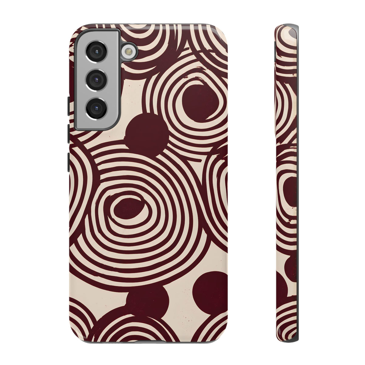 Retrograde | Burgundy Retro Geometric Galaxy Case