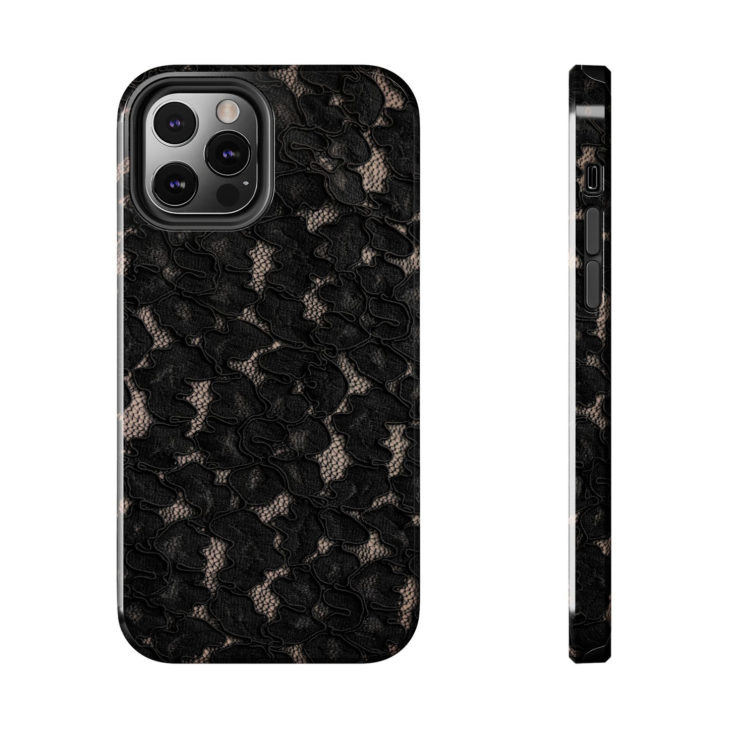 Funda para iPhone de encaje negro | Medianoche