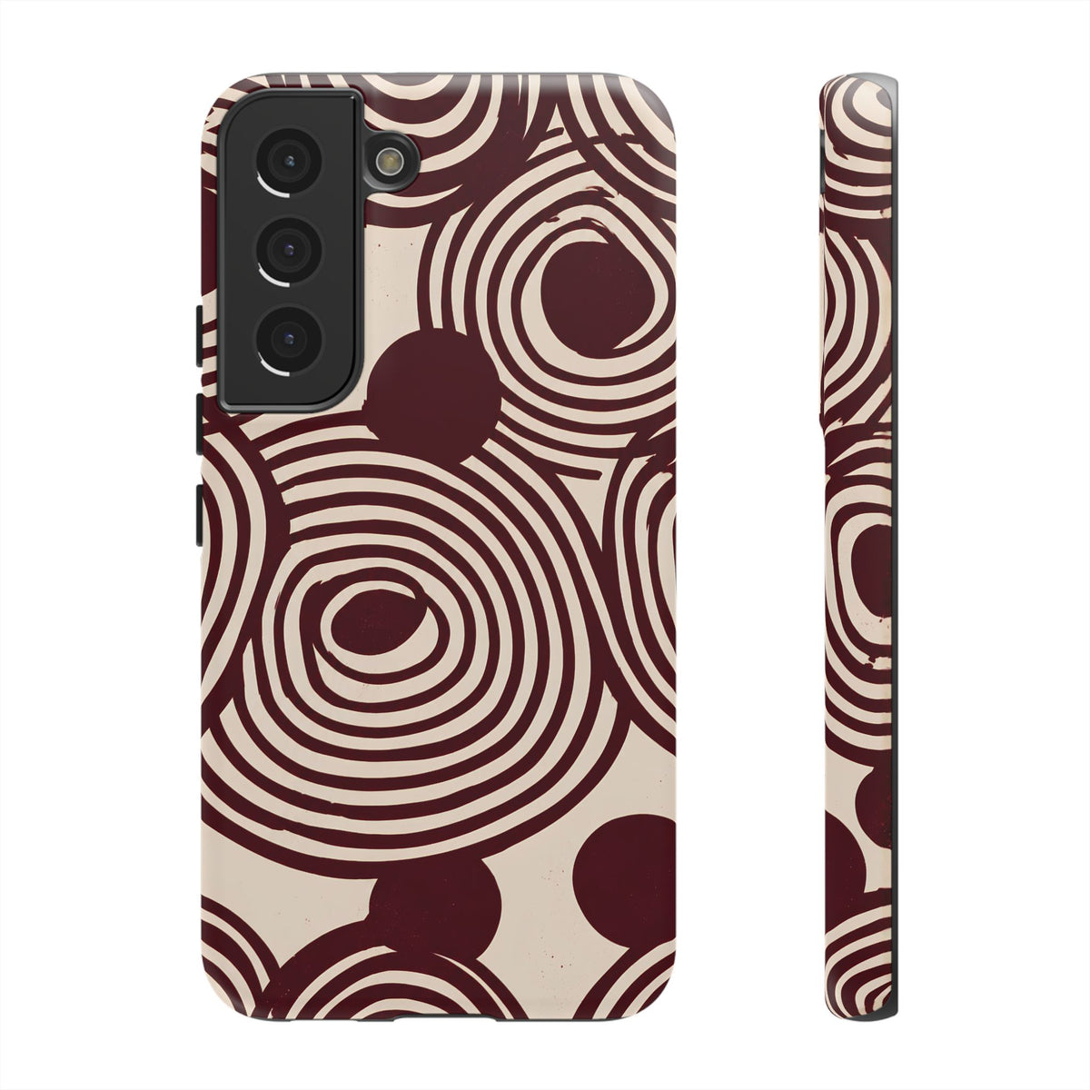 Retrograde | Burgundy Retro Geometric Galaxy Case