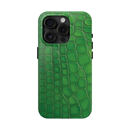 Glossy Croc | Green iPhone Case