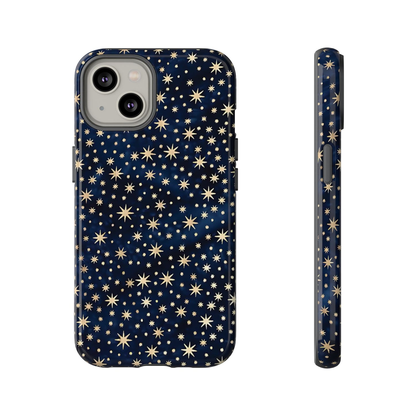 Estuche resistente para iPhone con cielo nocturno y estrellas azules