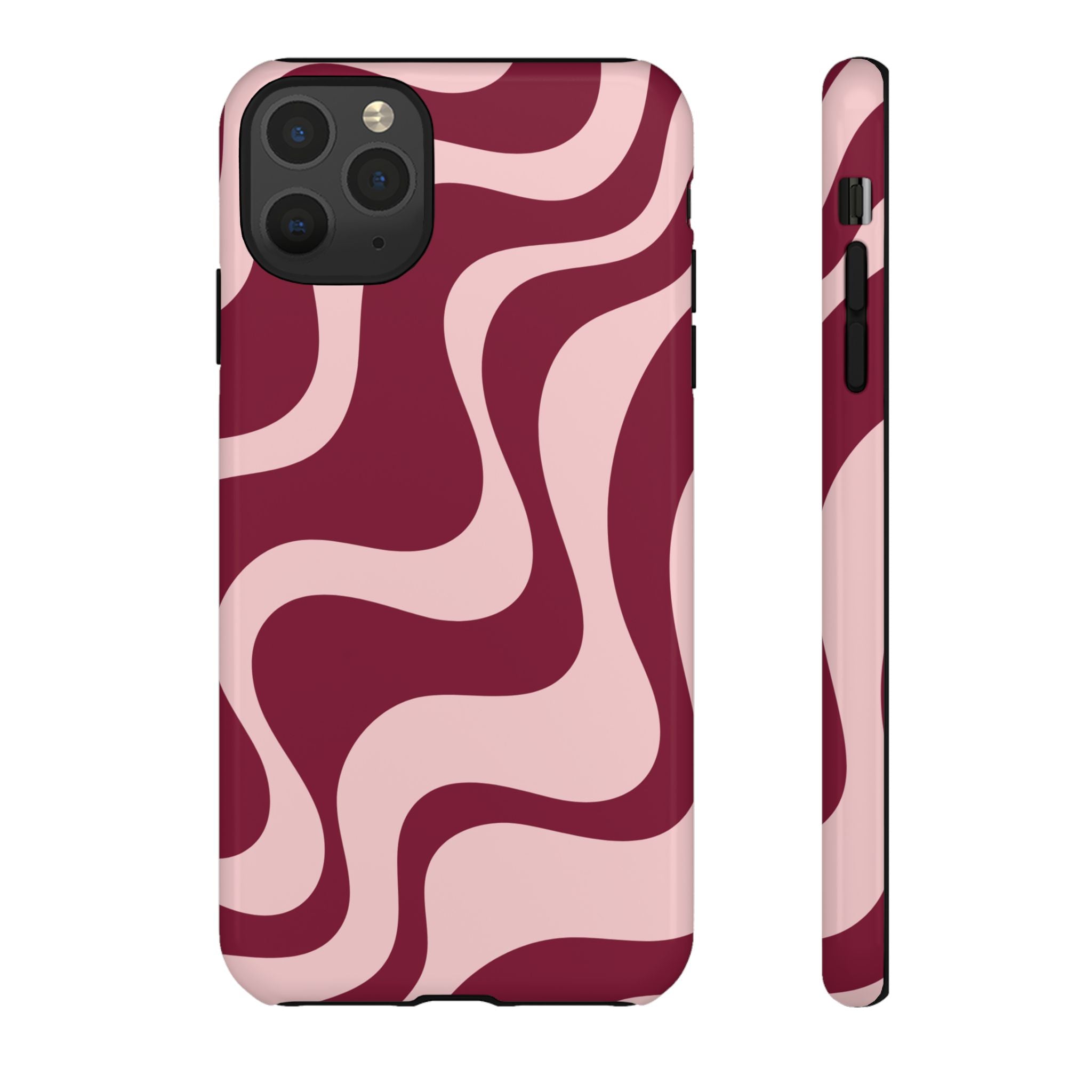 Burgundy Waves | iPhone Case