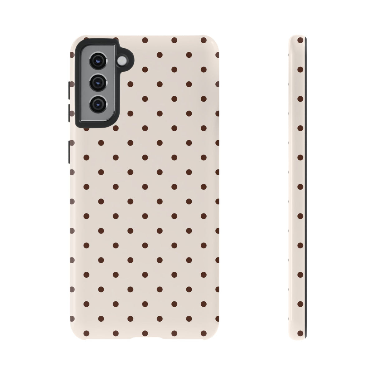 Vanilla Bean | Brown & Ivory Polka Dot Galaxy Case