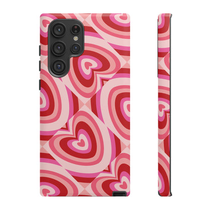 Hearts Squared | Pink Retro Heart Case