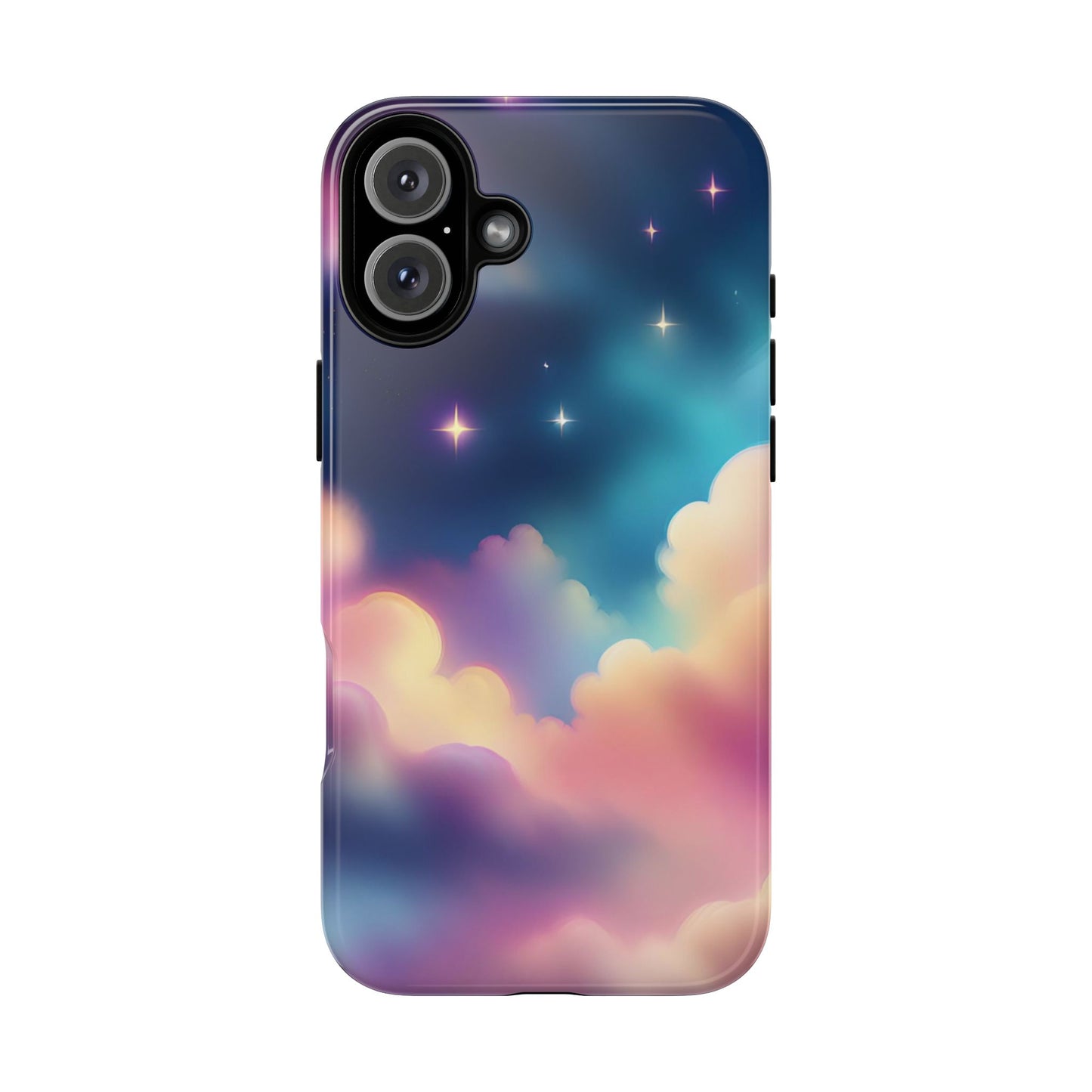 Funda retro para iPhone con diseño de noche estrellada