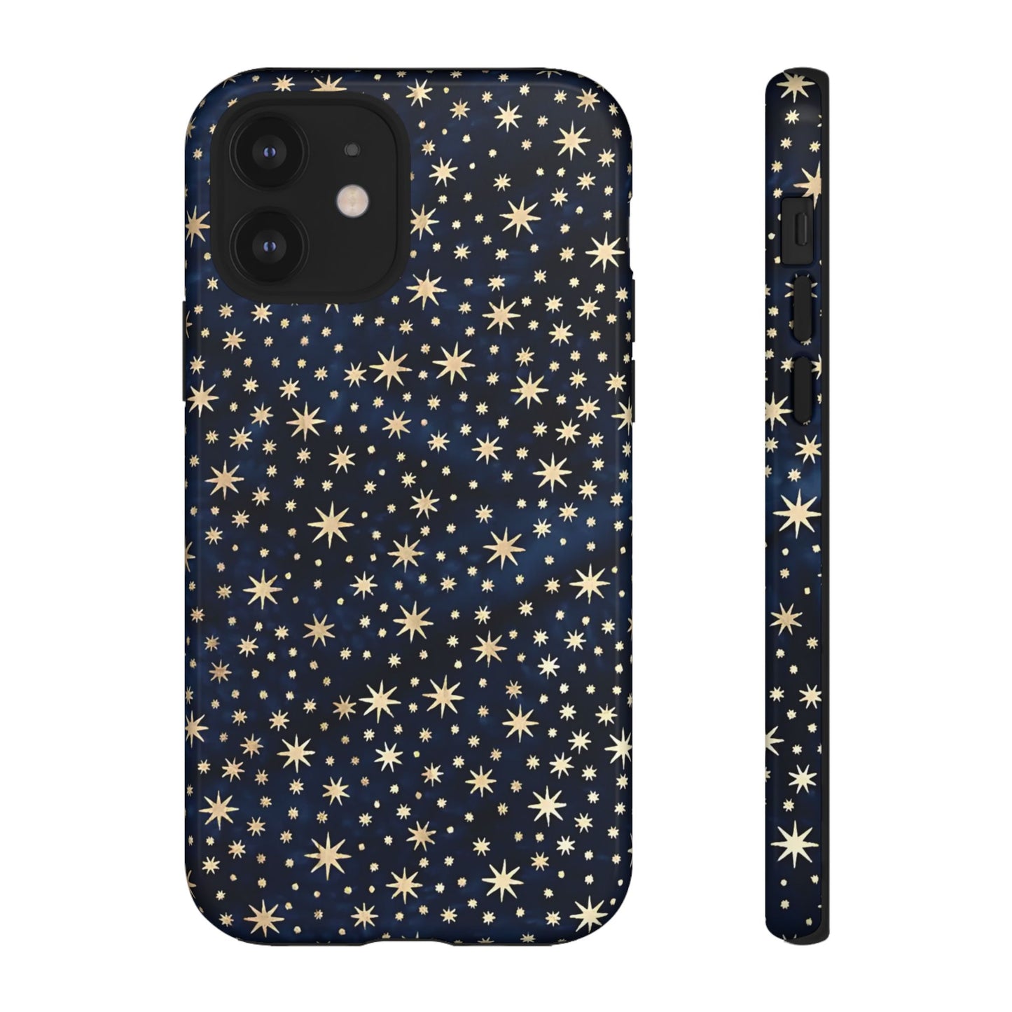 Estuche resistente para iPhone con cielo nocturno y estrellas azules