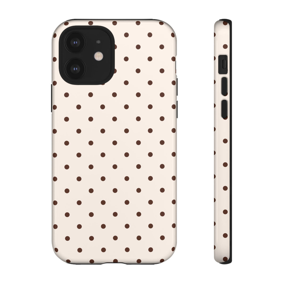 Vanilla Bean | Brown Polka Dot iPhone Case