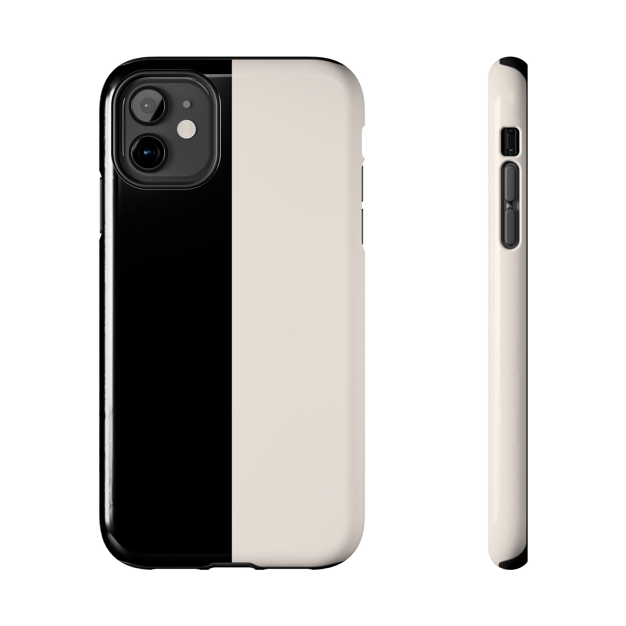 Split Decision Black & White iPhone Case