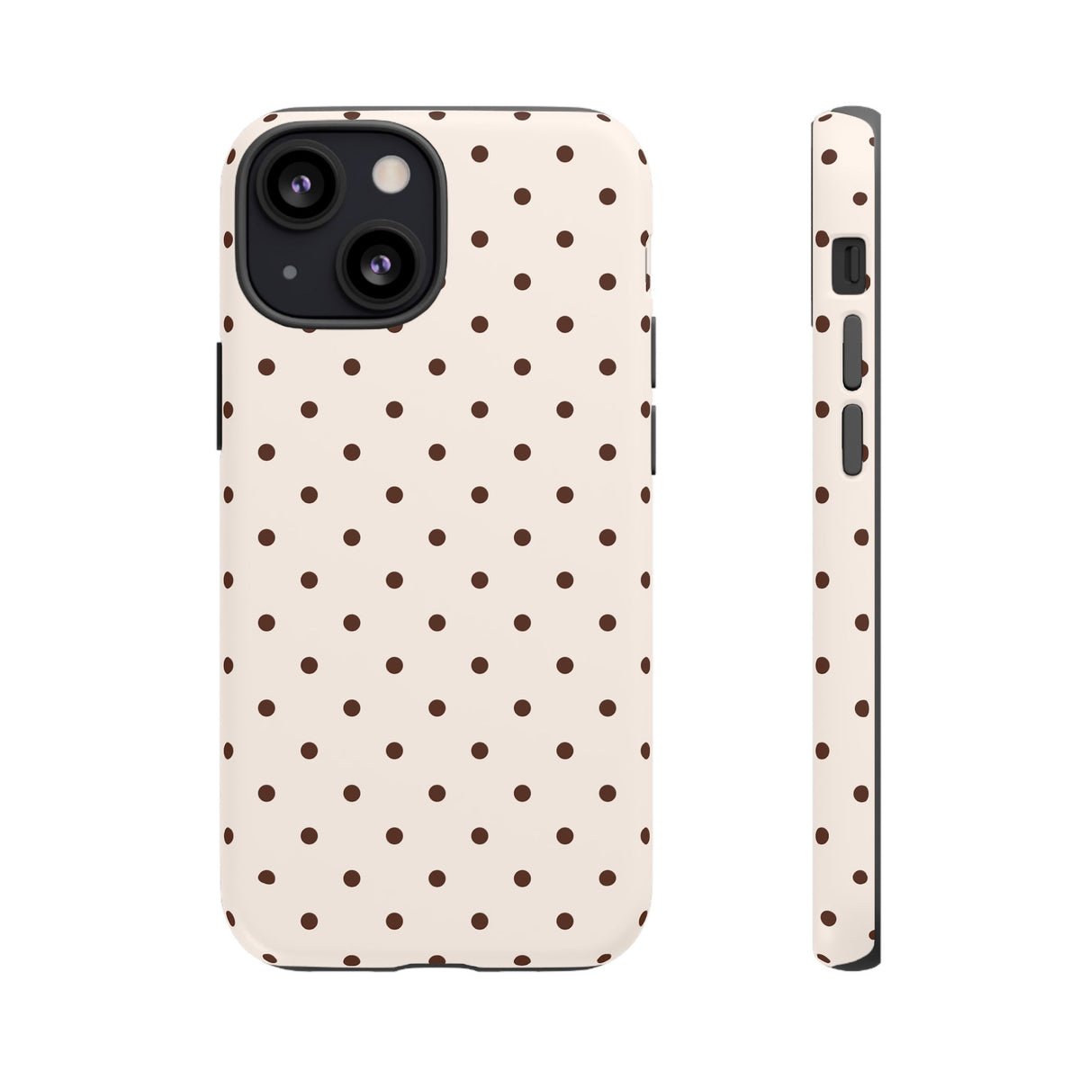 Vanilla Bean | Brown Polka Dot iPhone Case